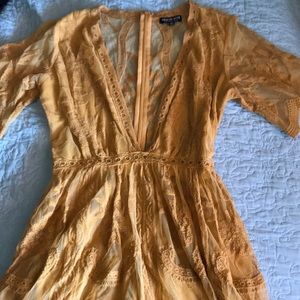 Sexy chiffon lace overlay maxi